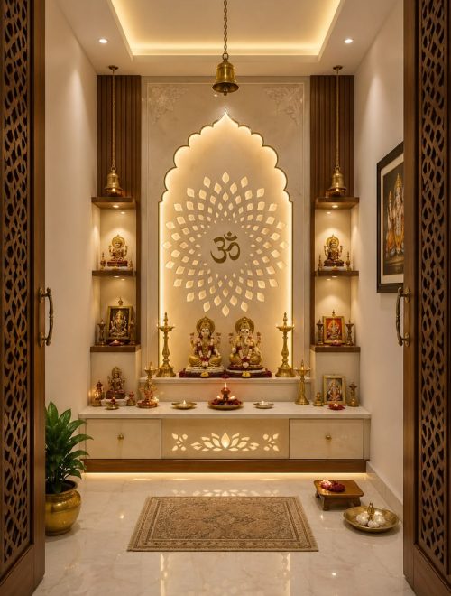 try this pooja room design for your home